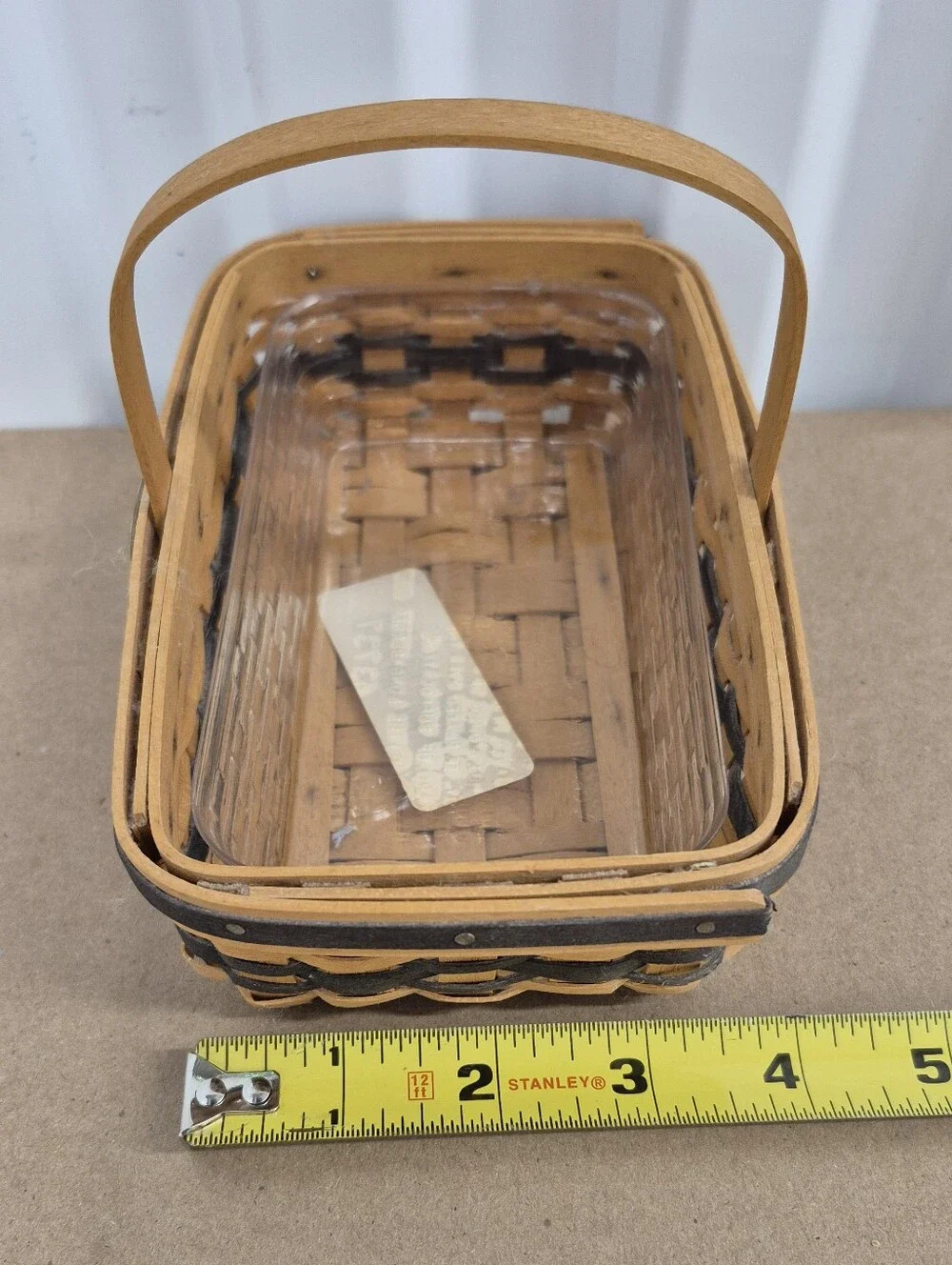 Longaberger J W Collection Miniature Edition Gathering Basket 2000 - 2001 Signed
